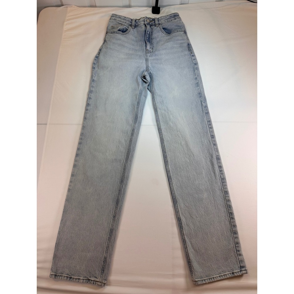PacSun Stretch 90s Boyfriend Jeans Light Wash High Rise Denim Size 26